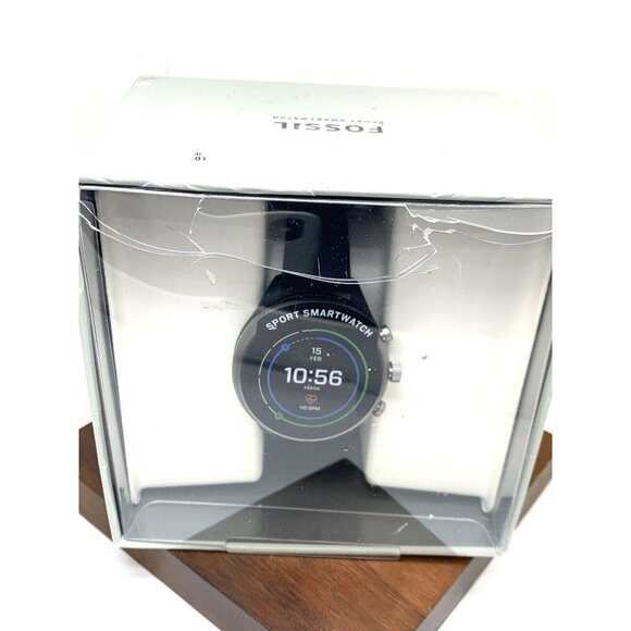 Fossil Women's Watch FTW6024 Smartwatch Aluminum Gray Black Rubber Band 41mm - Picture 3 of 14